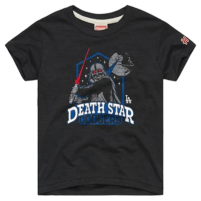 T-shirt Youth Homage Charcoal Los Angeles Dodgers Star Wars x MLB Côté Obscur