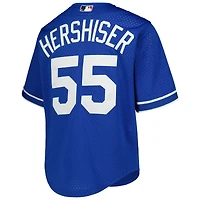 Youth Mitchell & Ness Orel Hershiser Royal Los Angeles Dodgers Cooperstown Collection Mesh Batting Practice Jersey