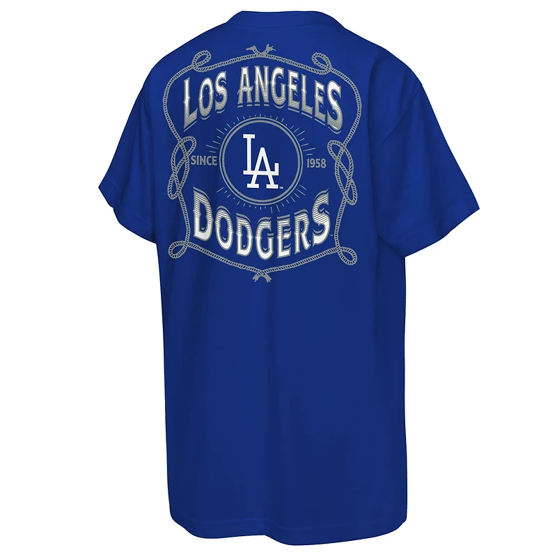 T-shirt Mitchell & Ness Royal Los Angeles Dodgers Cooperstown Rodeo Rope pour enfant