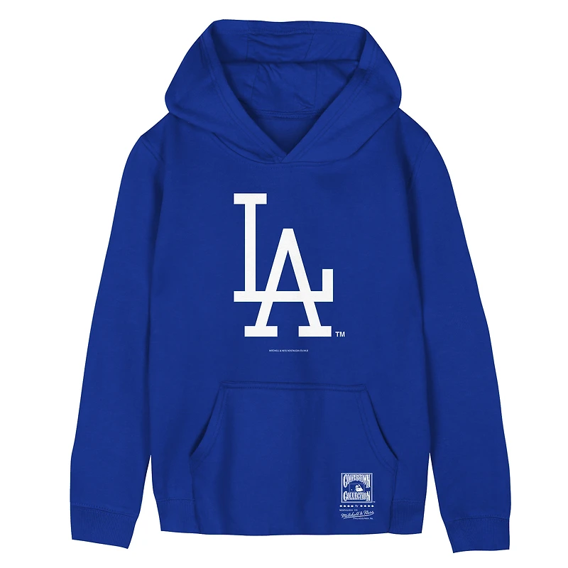 Sweat à capuche rétro Mitchell & Ness Royal Los Angeles Dodgers pour enfants