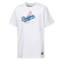 T-shirt Mitchell & Ness blanc pour enfant, Los Angeles Dodgers, Cooperstown Concession