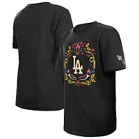 Youth New Era Black los Angeles Dodgers Día de Muertos T-Shirt
