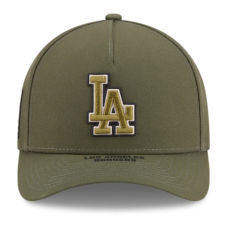 Youth New Era Olive Los Angeles Dodgers 2026 Armed Forces Day 9FORTY M-Crown Adjustable Hat