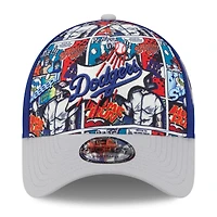 Youth New Era Royal/Gray Los Angeles Dodgers 2025 MLB Diamond Hero Edition A-Frame 9FORTY Adjustable Hat