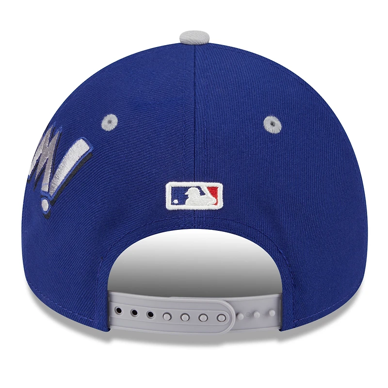 Youth New Era Royal/Gray Los Angeles Dodgers 2025 MLB Diamond Hero Edition A-Frame 9FORTY Adjustable Hat