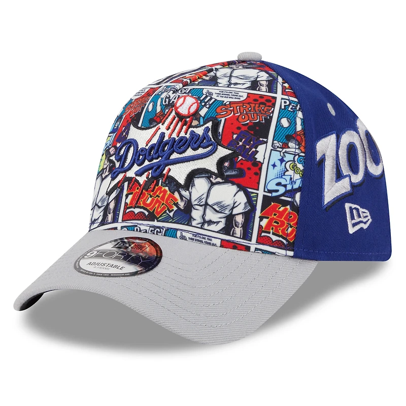 Youth New Era Royal/Gray Los Angeles Dodgers 2025 MLB Diamond Hero Edition A-Frame 9FORTY Adjustable Hat