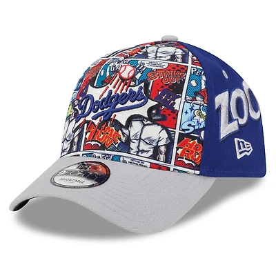 Youth New Era Royal/Gray Los Angeles Dodgers 2025 MLB Diamond Hero Edition A-Frame 9FORTY Adjustable Hat