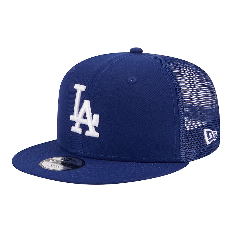 Casquette trucker snapback New Era Royal Los Angeles Dodgers 9FIFTY pour jeunes