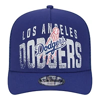 Youth New Era Royal Los Angeles Dodgers Logo Fade A-Frame 9FIFTY Snapback Hat