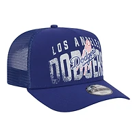 Casquette snapback New Era Royal Los Angeles Dodgers Logo Fade A-Frame 9FIFTY pour jeunes