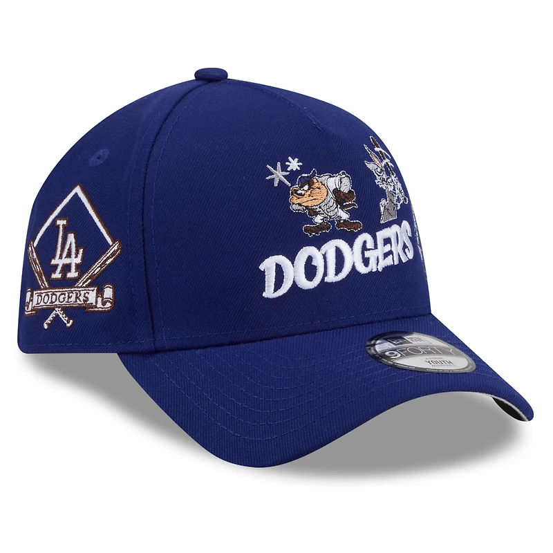 Youth New Era Royal Los Angeles Dodgers Looney Tunes A-Frame 9FORTY Adjustable Hat
