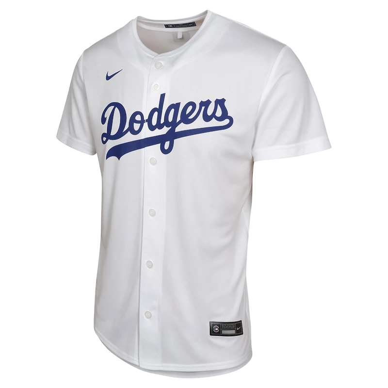 Maillot Nike Clayton Kershaw pour jeune joueur à domicile des Dodgers de Los Angeles, blanc