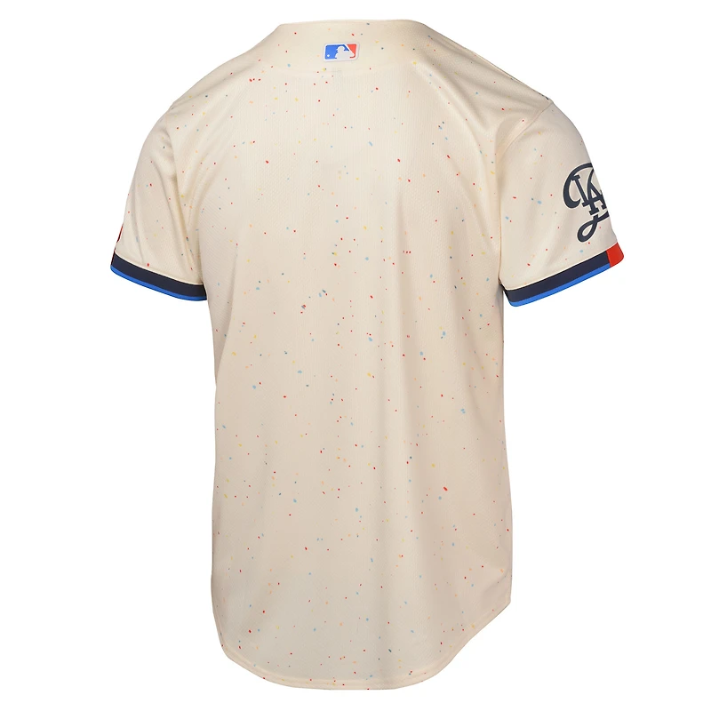Youth Nike Cream Los Angeles Dodgers 2024 City Connect Limited Jersey