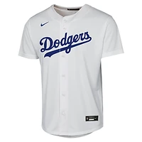 Youth Nike Enrique Hernández White Los Angeles Dodgers Baseline Jersey