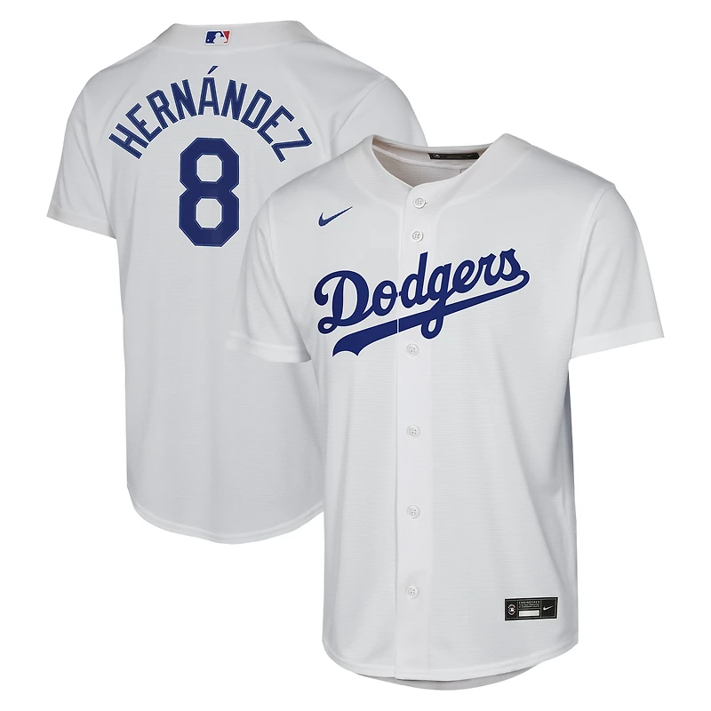 Maillot domicile Nike Enrique Hernández blanc des Dodgers de Los Angeles pour jeunes