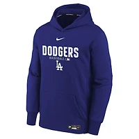 Youth Nike Royal Los Angeles Dodgers Authentic Collection Therma-FIT Hoodie