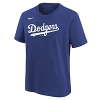 Youth Nike  Royal Los Angeles Dodgers Wordmark T-Shirt