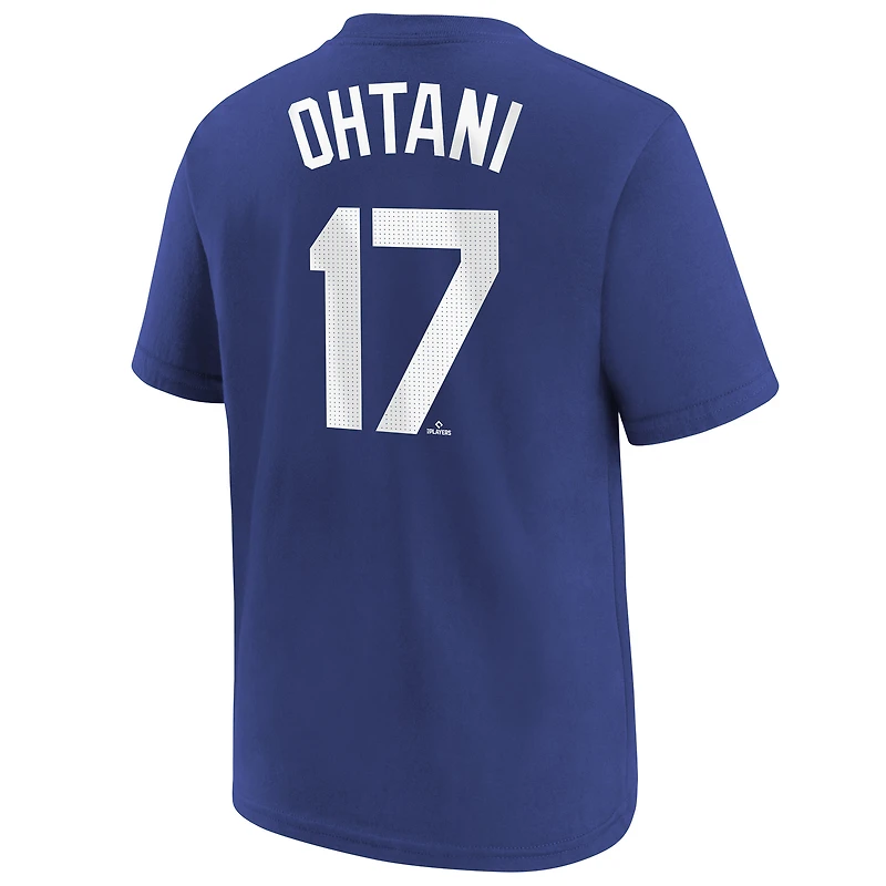 Youth Nike Shohei Ohtani Royal Los Angeles Dodgers Name & Number T-Shirt