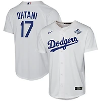 Maillot Nike Shohei Ohtani blanc pour jeune joueur des Los Angeles Dodgers de la Série mondiale 2025 à domicile