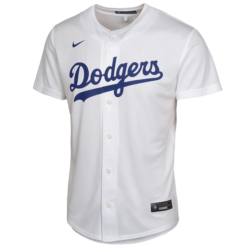 Maillot de match joueur à domicile Nike Shohei Ohtani blanc des Los Angeles Dodgers pour jeunes