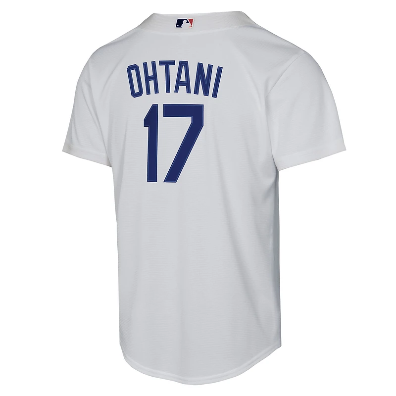 Maillot de joueur Nike Shohei Ohtani blanc pour jeune Los Angeles Dodgers Home Replica 2.0
