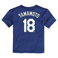 T-shirt Nike Yoshinobu Yamamoto Royal Los Angeles Dodgers avec nom et numéro pour jeune