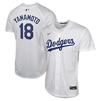 Youth Nike Yoshinobu Yamamoto White Los Angeles Dodgers Home Replica Player Jersey