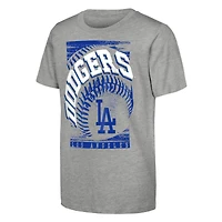 T-shirt Outerstuff gris chiné pour jeunes, Los Angeles Dodgers Speed ​​Pitch