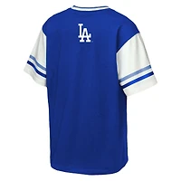 Youth Outerstuff  Royal Los Angeles Dodgers Big League Base Runner Ringer T-Shirt