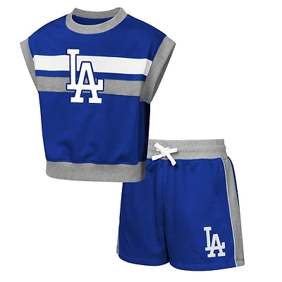 Ensemble T-shirt et Short Youth Outerstuff Royal Los Angeles Dodgers Big League Stop
