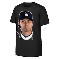 Youth Outerstuff Shohei Ohtani Black Los Angeles Dodgers Head Liner T-Shirt