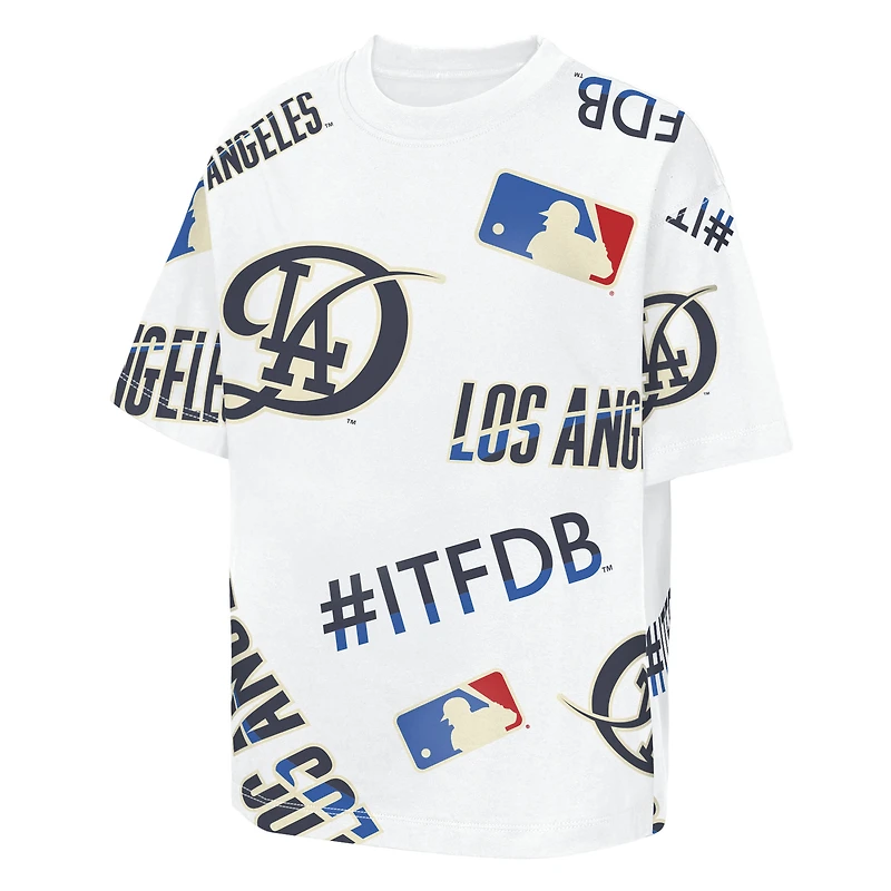 T-shirt blanc Youth Outerstuff Los Angeles Dodgers Circus Catch