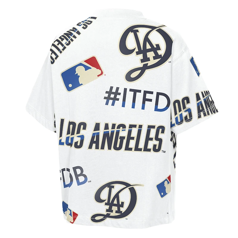T-shirt blanc Youth Outerstuff Los Angeles Dodgers Circus Catch