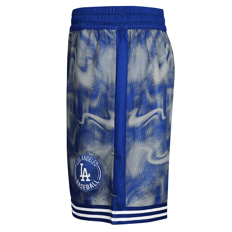 Youth Royal/Gray Los Angeles Dodgers Outfielder Shorts