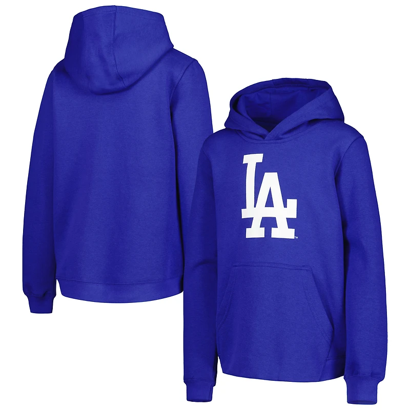 Sweat à capuche pour jeunes, logo principal de l'équipe des Dodgers Los Angeles, Royal