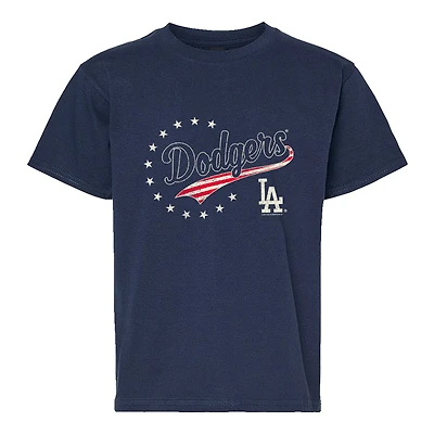 Youth Soft as a Grape Navy Los Angeles Dodgers Americana T-Shirt