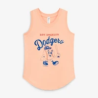 Youth Soft as a Grape  Orange Los Angeles Dodgers Game Day Tank Top