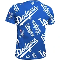 Youth Stitches Royal Los Angeles Dodgers Allover Team T-Shirt