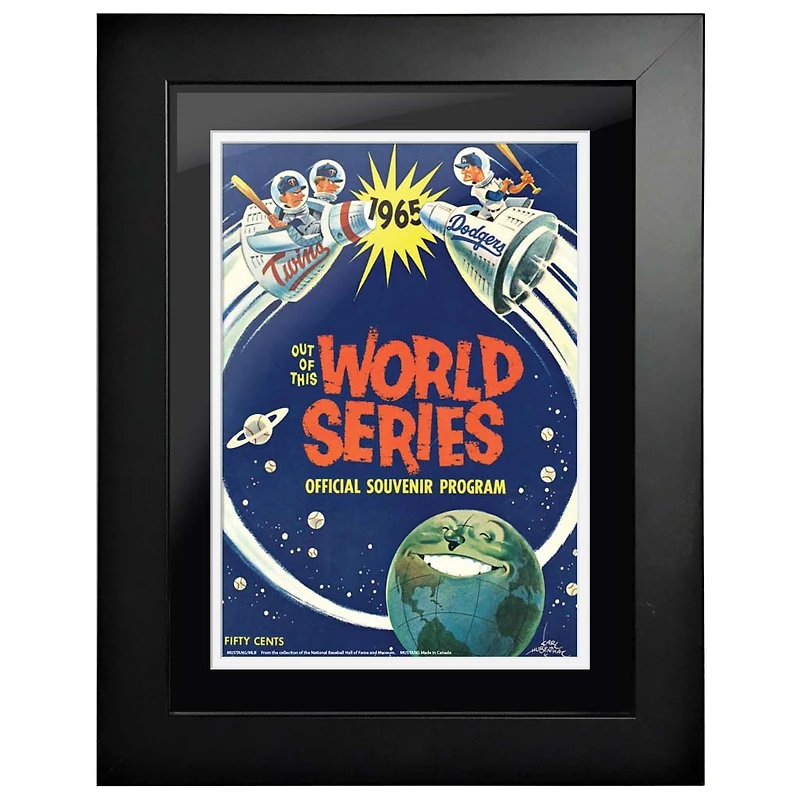 Los Angeles Dodgers vs. Minnesota Twins 1965 World Series - Couverture de programme encadrée 12'' x 16''