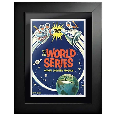 Los Angeles Dodgers vs. Minnesota Twins 1965 World Series - Couverture de programme encadrée 12'' x 16''