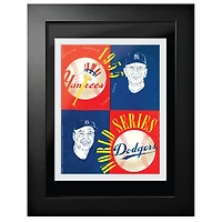 Los Angeles Dodgers vs. New York Yankees 1955 World Series - Couverture de programme encadrée 12'' x 16''