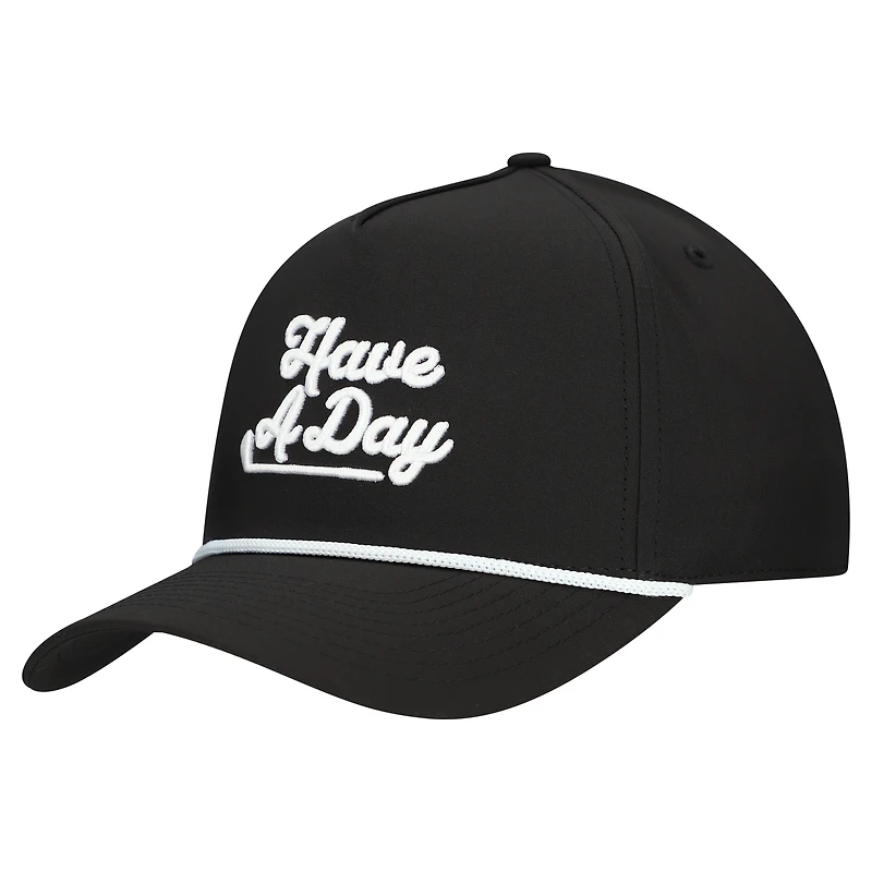 Men's Breezy Golf Black Los Angeles Golf Club Have A Day Adjustable Hat