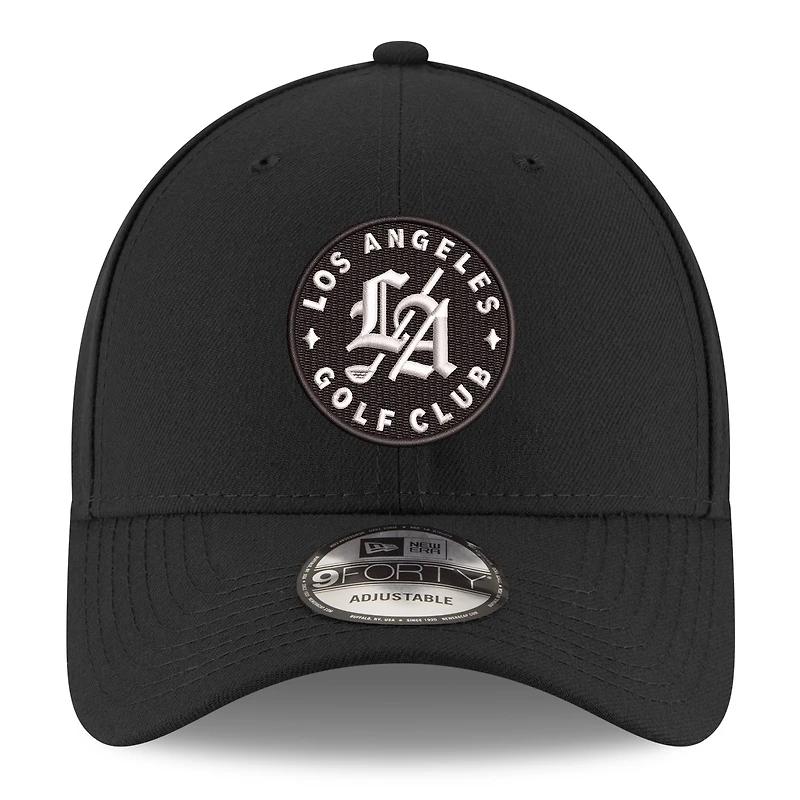 Men's New Era  Black Los Angeles Golf Club 9FORTY Adjustable Hat