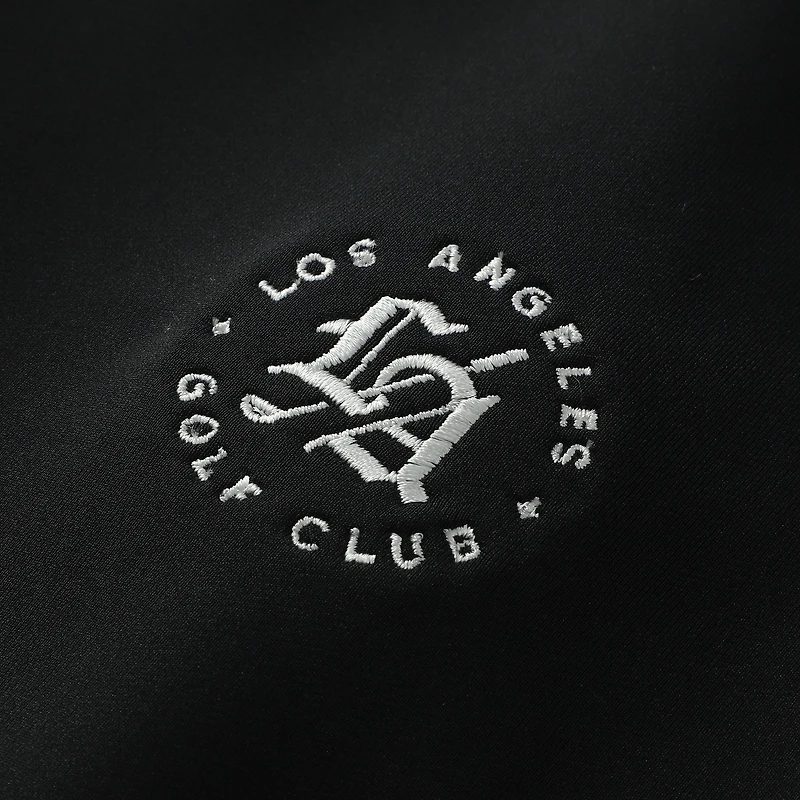Men's Peter Millar Black Los Angeles Golf Club Perth Performance Quarter-Zip Pullover