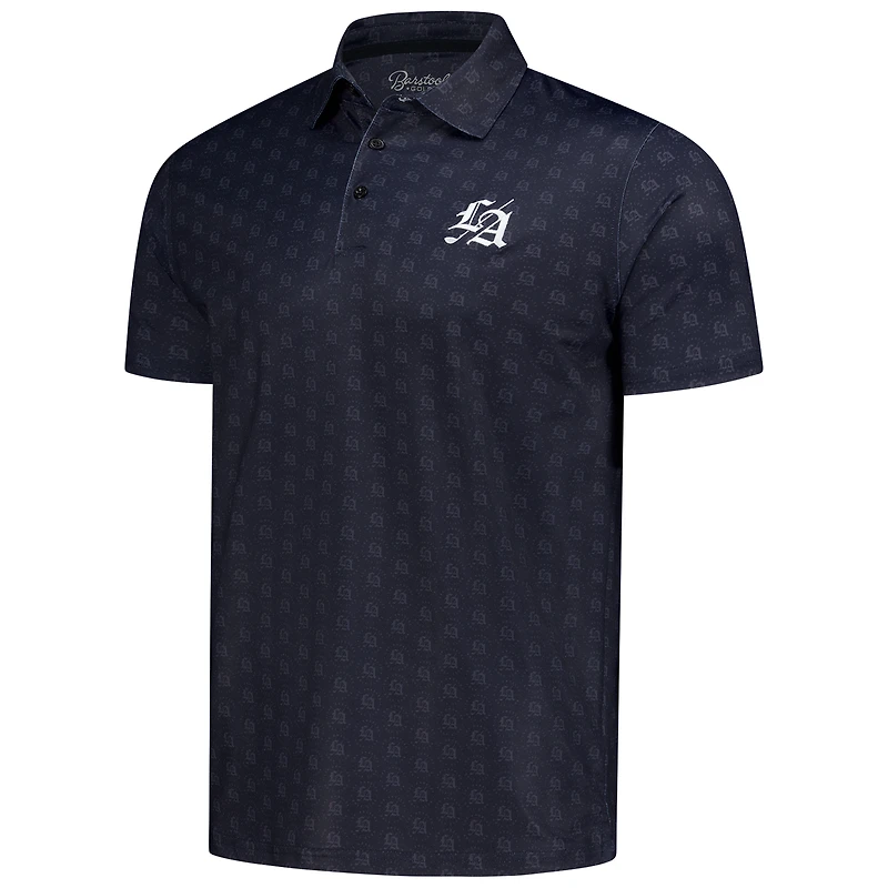 Men's TGL X Barstool Black Los Angeles Golf Club Printed Polo