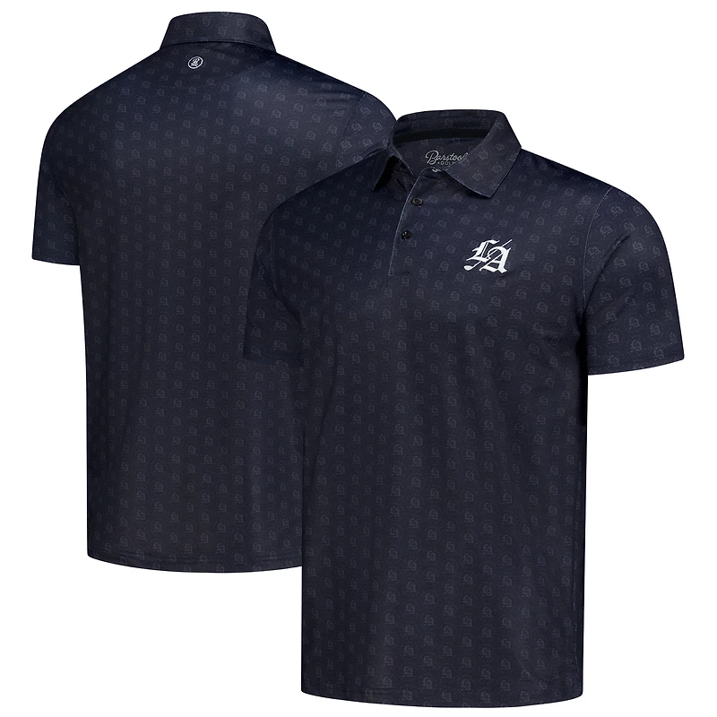 Men's TGL X Barstool Black Los Angeles Golf Club Printed Polo