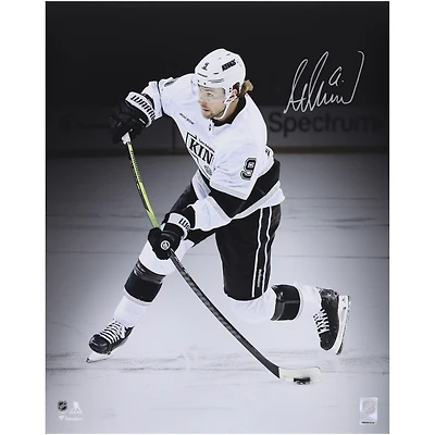 Adrian Kempe Los Angeles Kings Autographed 16" x 20" White Jersey Shooting Spotlight Photograph