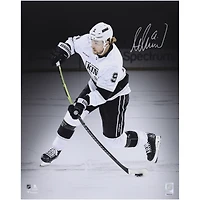 Adrian Kempe Los Angeles Kings Autographed 16" x 20" White Jersey Shooting Spotlight Photograph