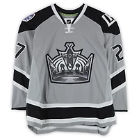 Alec Martinez Los Angeles Kings Practice-Used #27 Silver Reebok Jersey vs. Anaheim Ducks on January 25, 2014 - NHL Stadium Series - Worn During Warm-Ups