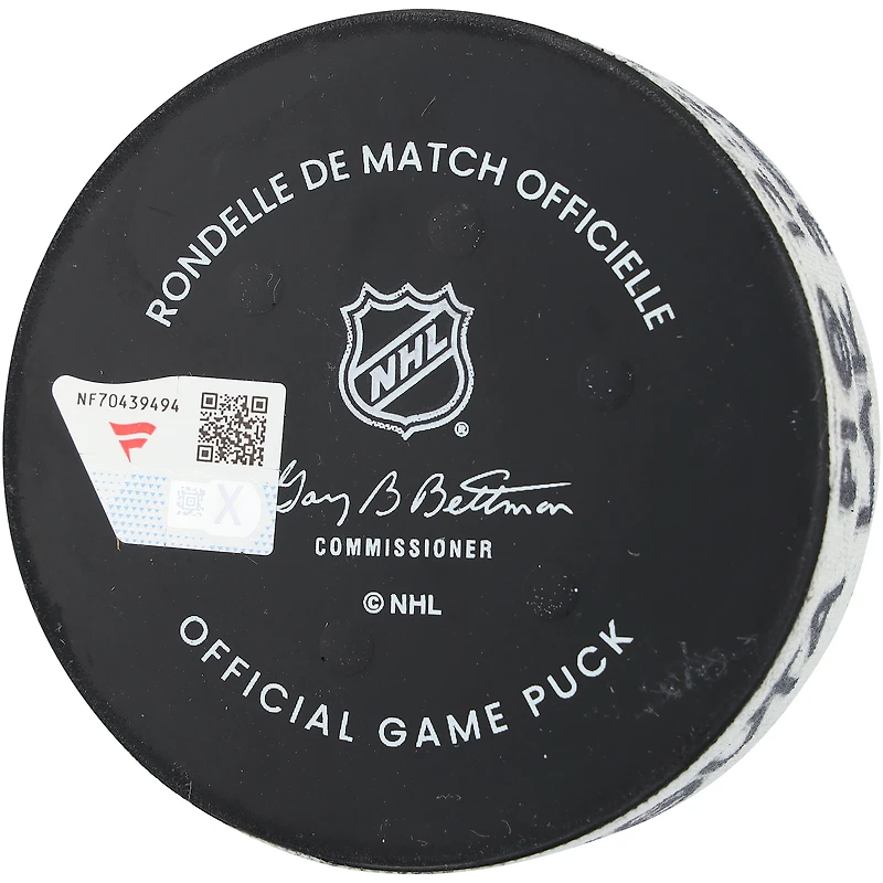 Alex Laferriere Los Angeles Kings Game-Used Goal Puck from March 22, 2026 vs. Utah Mammoth